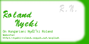 roland nyeki business card